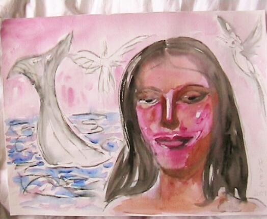 <b>petra papke</b> aquarell 2. aquarell of patricia arquette, medium 23 x 34 cm. ... - spring5